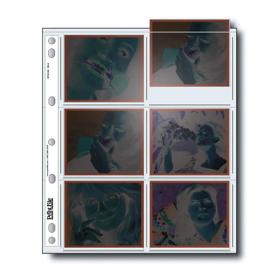 Print File EM-6 pack of 100 for 6 - Polaroid type 665 negatives-Slide Preservers-Kudos Cameras