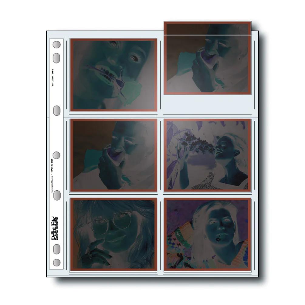 Print File EM-6 pack of 100 for 6 - Polaroid type 665 negatives-Slide Preservers-Print File