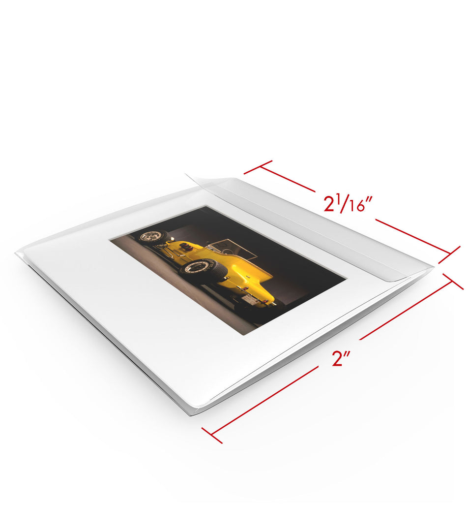 Print File FF22 Archival Storage Sleeves with FoldFlap - Holds 1 x 35mm Slide (500 Pack)-Foldflap Polyester Sleeves-Kudos Cameras