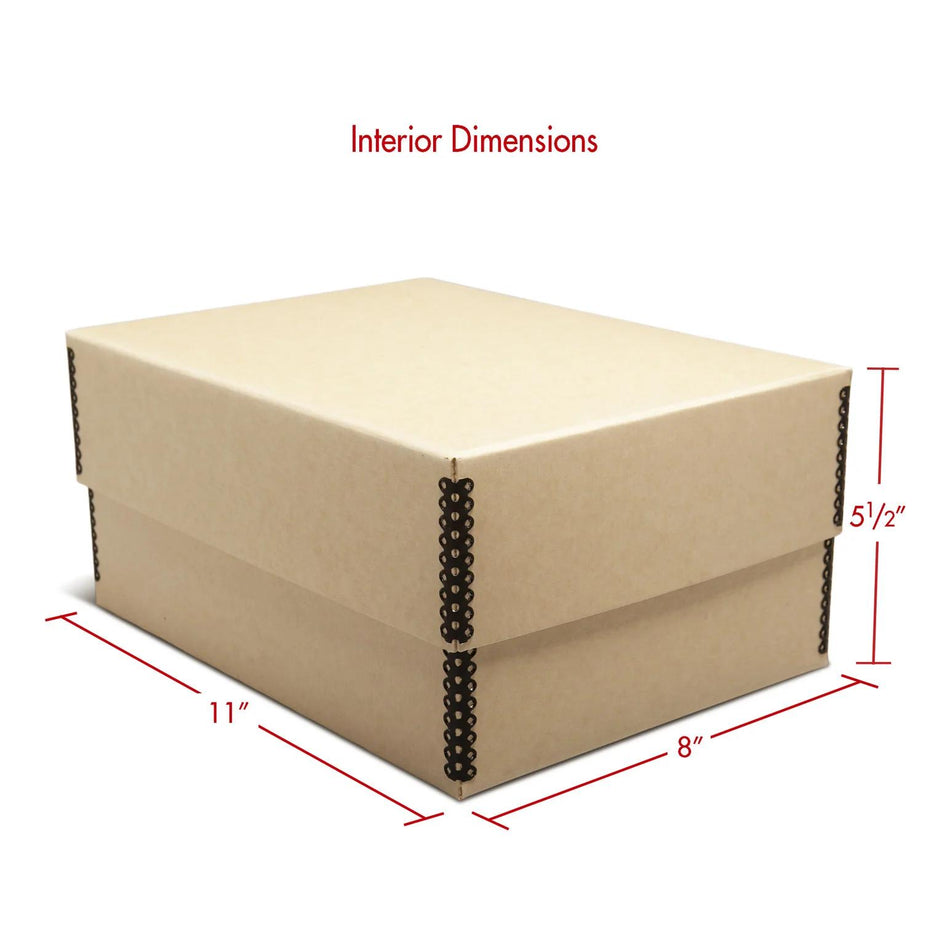 Print File MEPH57TAN Tan 2-Piece 5x7 Photo Storage Box 5-1/2x8x11-Print Storage-Kudos Cameras