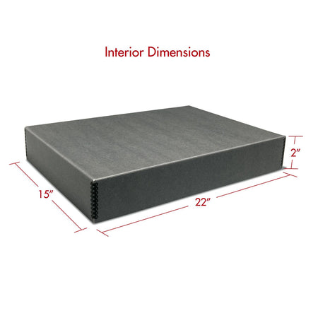 Print File N22152 Newspaper Storage Box-Grey/White 15x22x2-Newspaper Storage-Print File