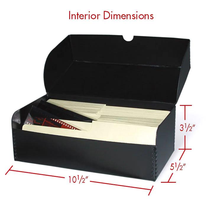 Print File NSB35-120 Black FlipTop Negative Strip Box-fits NFF35-120 & FE35 5-1/2x10-1/2x3-1/2-Negative Storage Print Envelopes / Boxes-Kudos Cameras