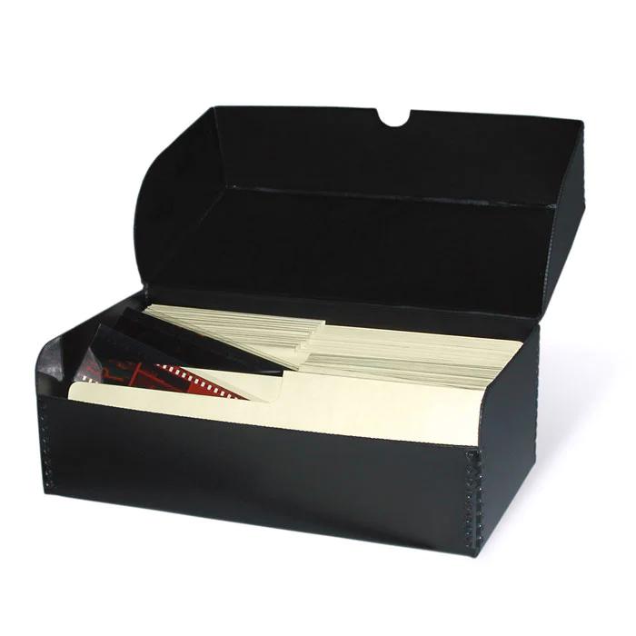 Print File NSB35-120 Black FlipTop Negative Strip Box-fits NFF35-120 & FE35 5-1/2x10-1/2x3-1/2-Negative Storage Print Envelopes / Boxes-Kudos Cameras