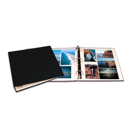 Print File OB-BIND/SLIP1.5BLK 1-1/2 D-Ring, Black Buckram, Binder - 12-1/2x12-1/2x2-1/4-Oversize Archival Binder & Slipcase-Print File