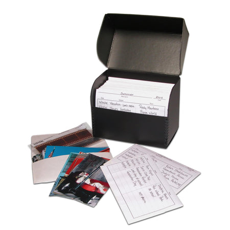Print File PH-FLIPBOX Flip-Top Metal Edge Photo Storage Box-Black 7-1/2x5-3/4x4-1/2-Photo Storage Boxes & Envelopes-Kudos Cameras