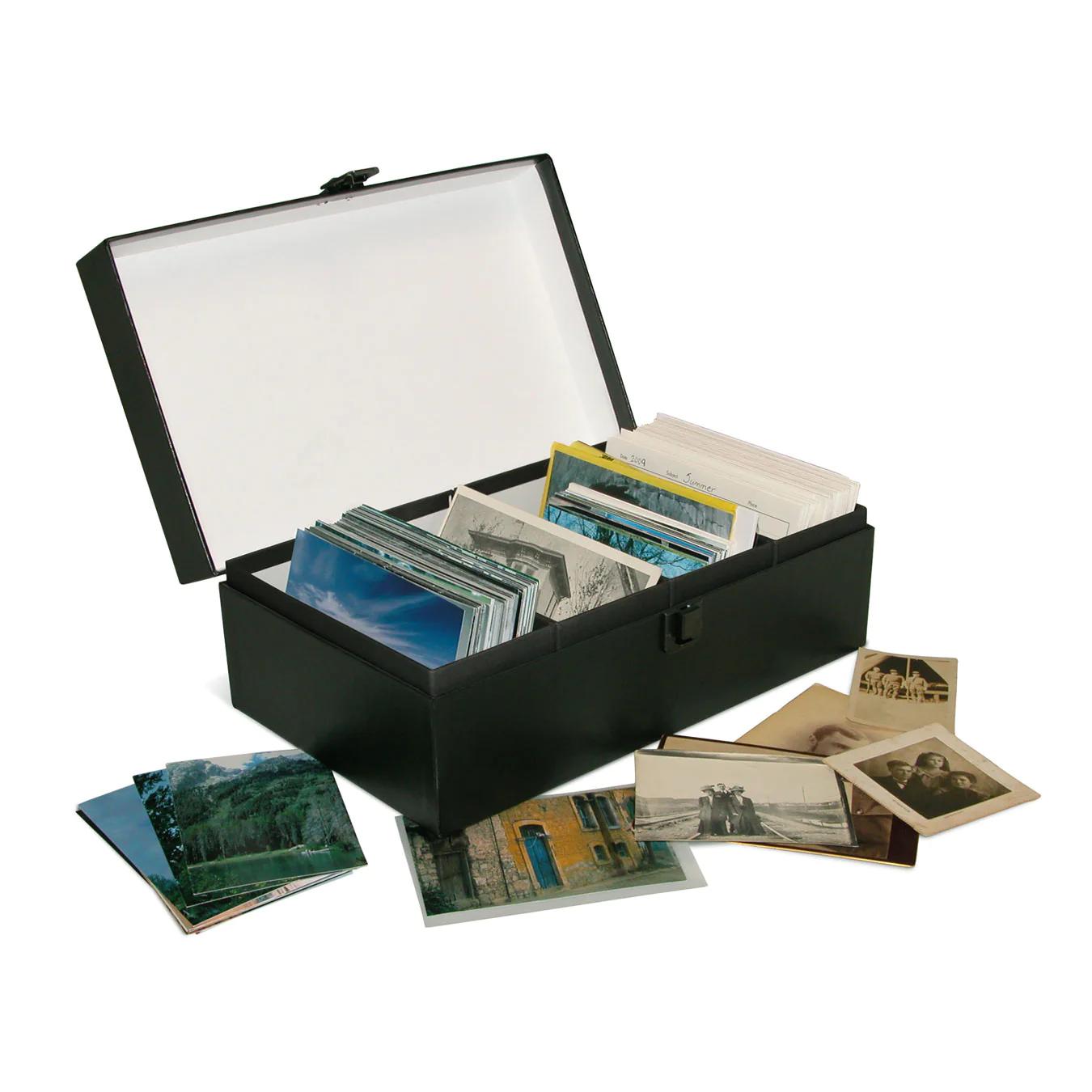 Print File PSTCBLK Photo Storage/Trading Card Box-Black Buckram 14-3/4x9-1/2x5-1/2-Hobbies & Collectibles-Print File