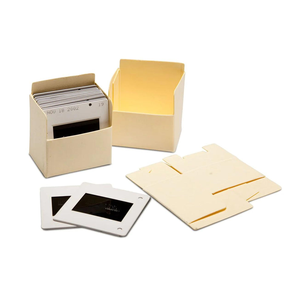 Print File SB1122 Tan Slide Box with 8 Slide Bins 11-3/8x2x2-3/8-Slide Storage-Print File