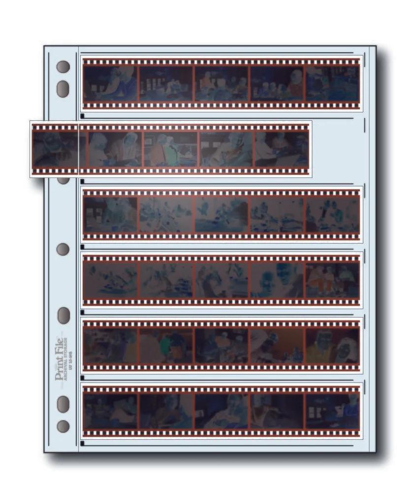 Print File ULT 35-6HB pack of 25 for 6 - 35mm sleeved strips - total 30 frames-Ultima Negative Preservers for Sleeved Negatives-Kudos Cameras