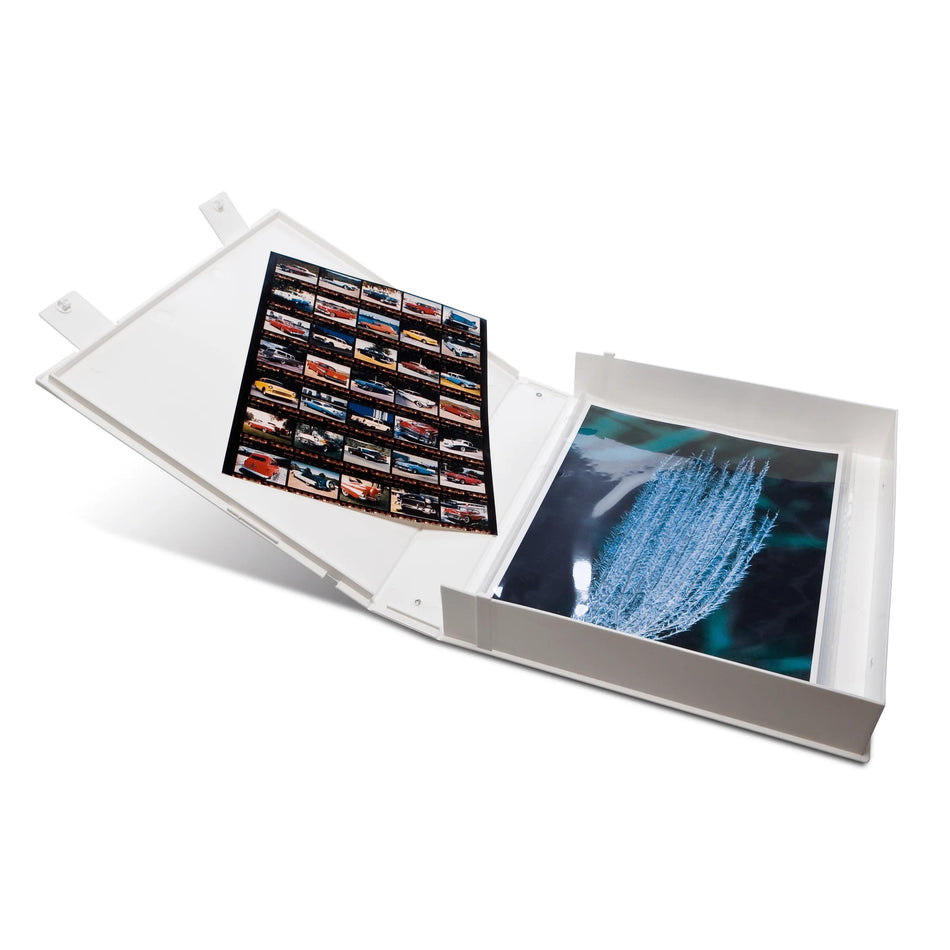 Print File White Polypropylene Box without rings -10-1/4x11-3/4x2-Safe-T-Binder-Print File
