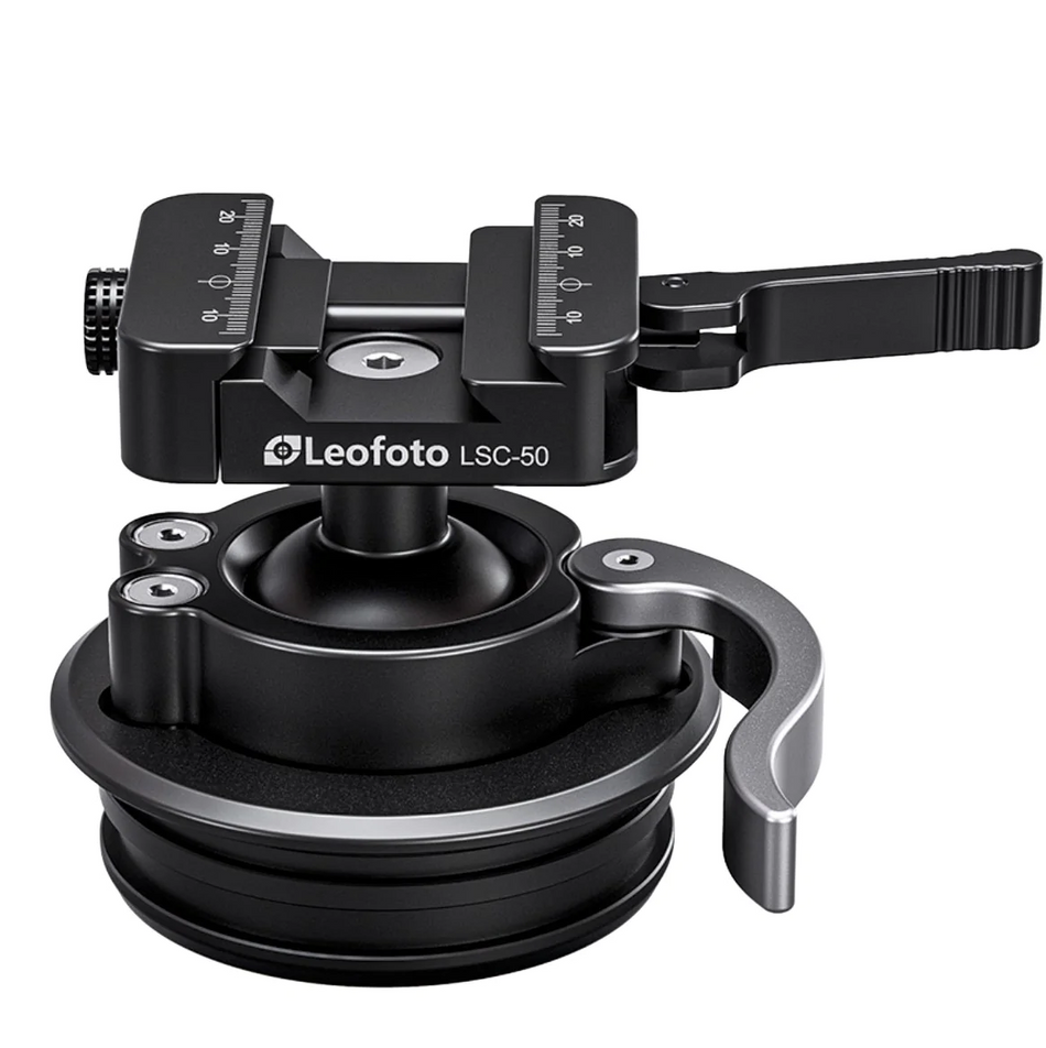 Leofoto STB-75 Base with Rapid Lock 30mm Ball Head and LSC-50 Lever Clamp for 75mm Systematic Tripods