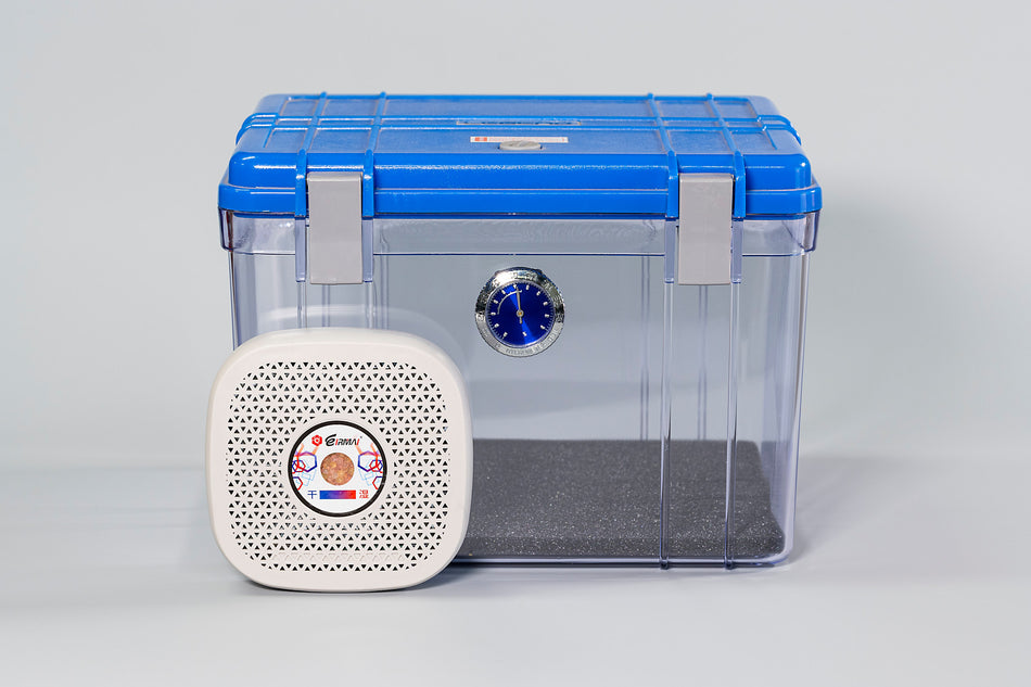 Wonderful DB-2820 (12 Litre) Dry Box with Hygrometer & HD-80C Electronic Moisture Absorber-Dry Box Kits-Wonderful