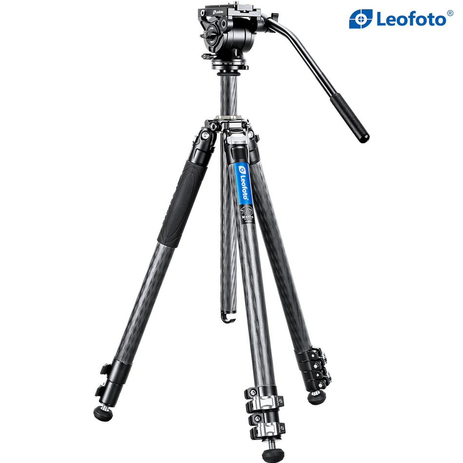 Leofoto LV-323C Manba Video Series 3 Section Tripod with BV-10M (Manfrotto Plate) Video Head