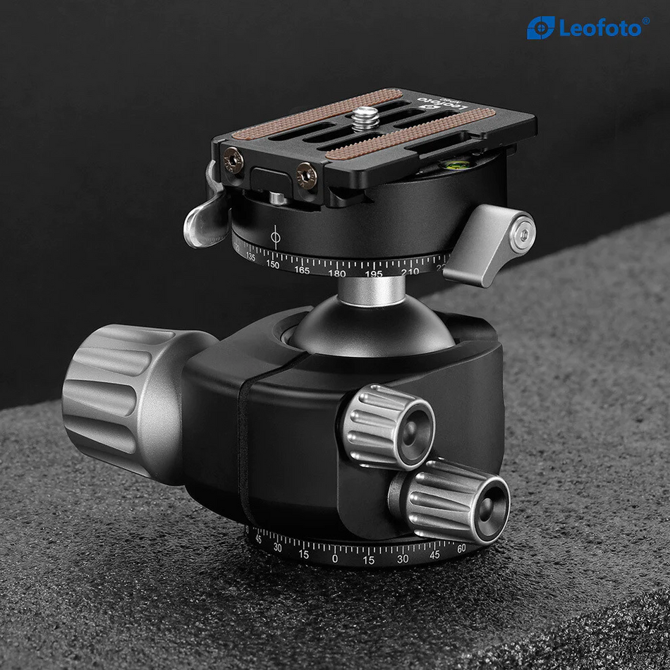 Leofoto LH-55LR Ball Head with LR-70 Quick Release Clamp and QP-70N Plate