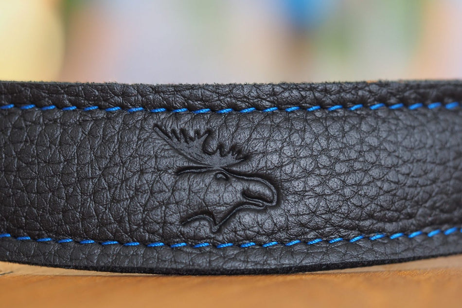 Eddycam 33mm Camera Strap  black seam blue
