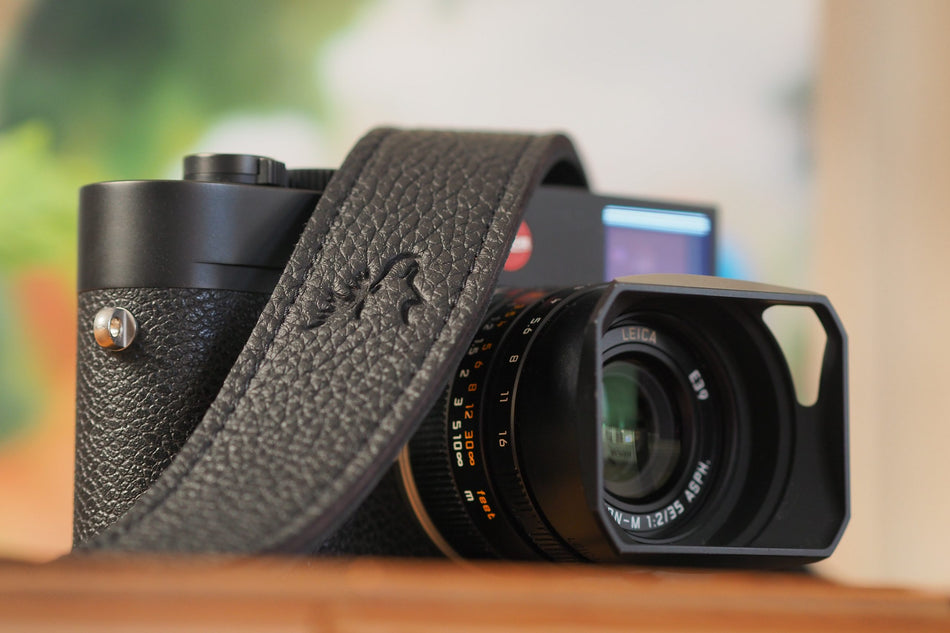 EDDYCAM Edition 35mm Elk Leather Camera Strap - Black