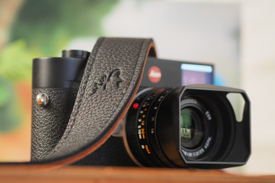 EDDYCAM Edition 35mm Elk Leather Camera Strap - Black / Natural