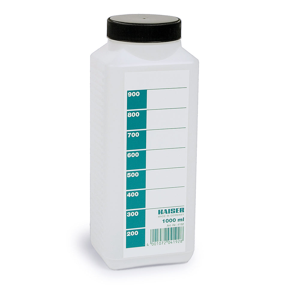 Kaiser Fototechnik 4192 Chemical Storage Bottle, 1000 ml, white