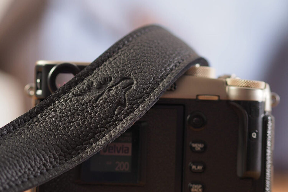 EDDYCAM 45mm EASYplus Elk Leather Camera Strap - Black
