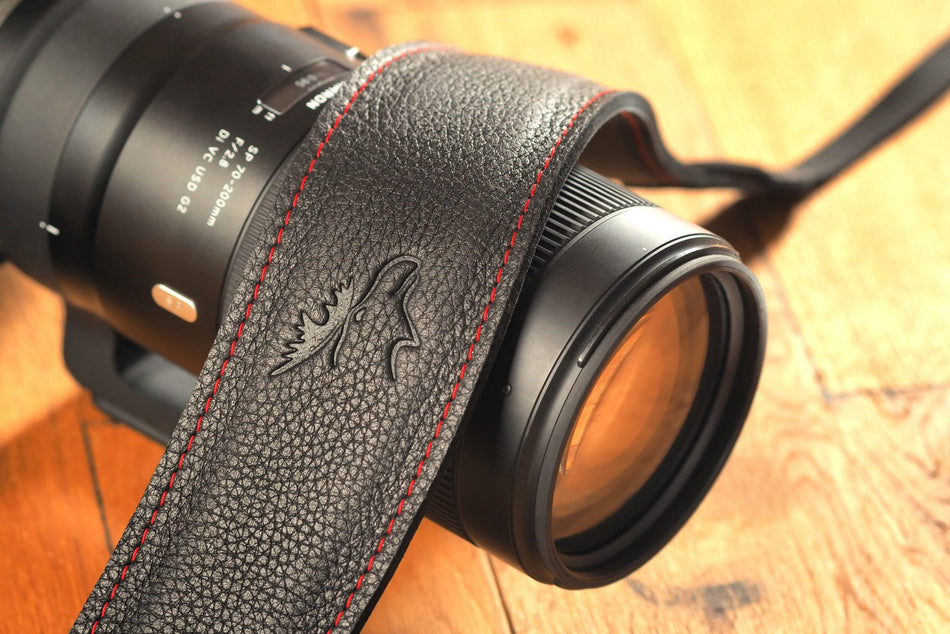 Eddycam 60mm Camera Strap black seam red