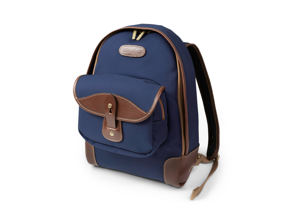 Billingham 35 Rucksack Camera Bag - Navy Canvas / Chocolate Leather