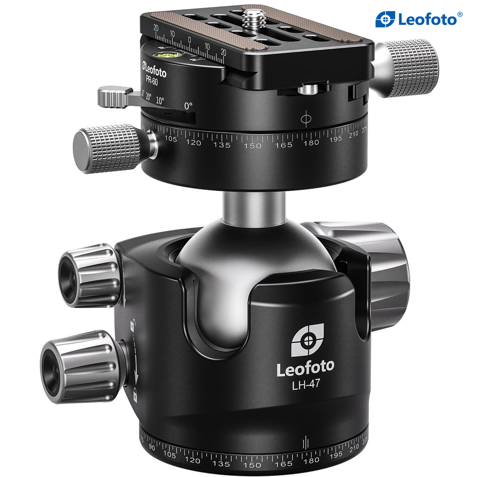 Leofoto LH-47PR Ball Head with PR-60 Indexing Panning Clamp and QP-70N Plate