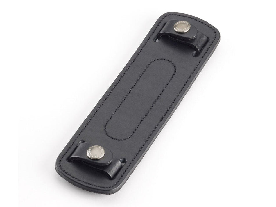 Billingham SP15 Shoulder Pad - Black Leather with Nickel Coated Studs