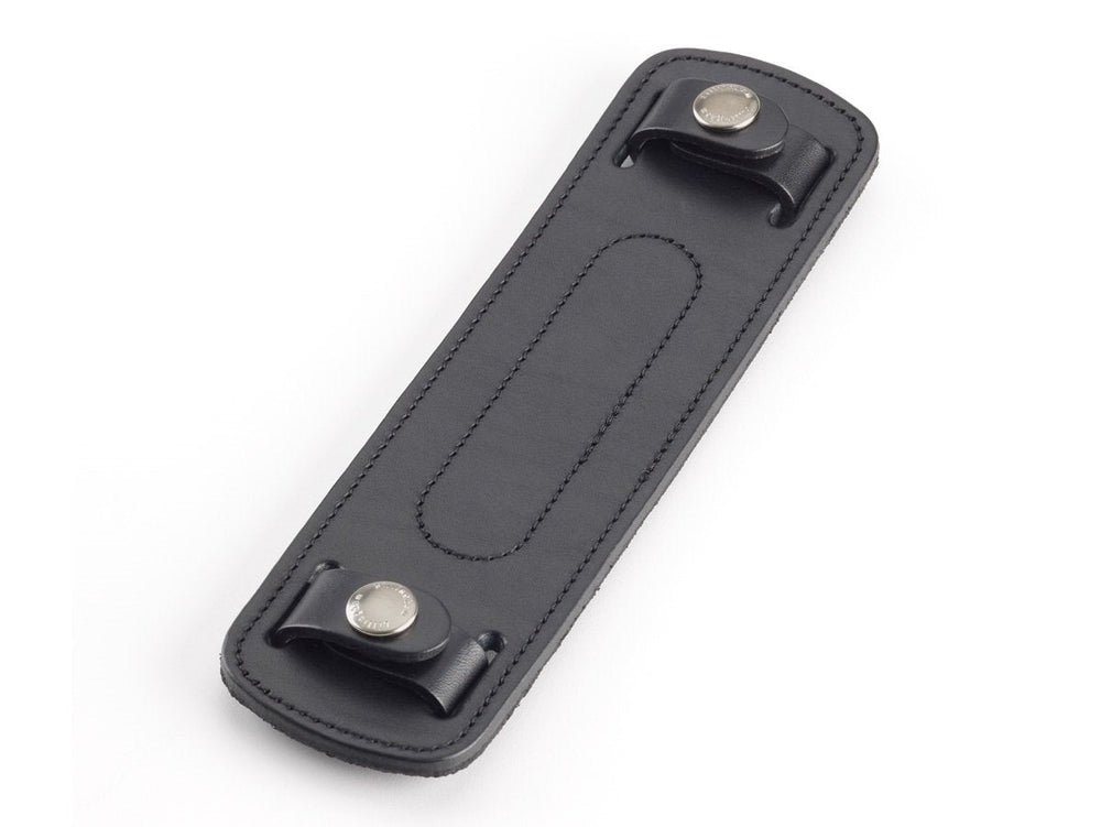 Billingham SP15 Shoulder Pad - Black Leather with Nickel Coated Studs-Camera Bag Accessories-Kudos Cameras