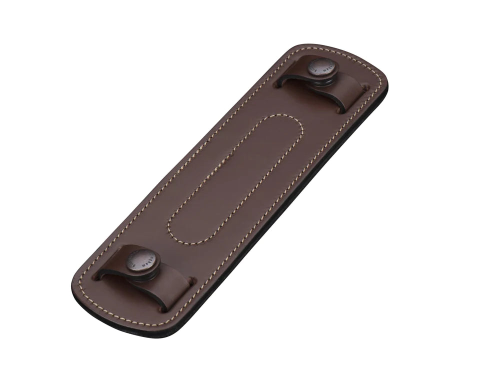 Billingham SP15 Shoulder Pad - Chocolate Leather with Antique Studs-Camera Bag Accessories-Kudos Cameras