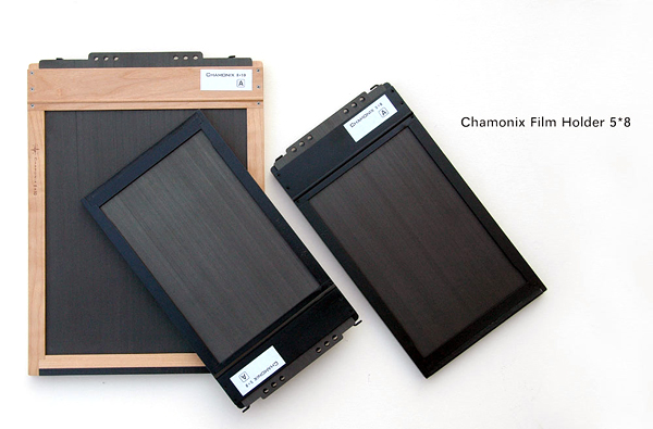 CHAMONIX FH058 Film Holder 5x8 (Wooden) with Carbon Fibre Dark Slide - Sheet Film-Film Holders-Kudos Cameras