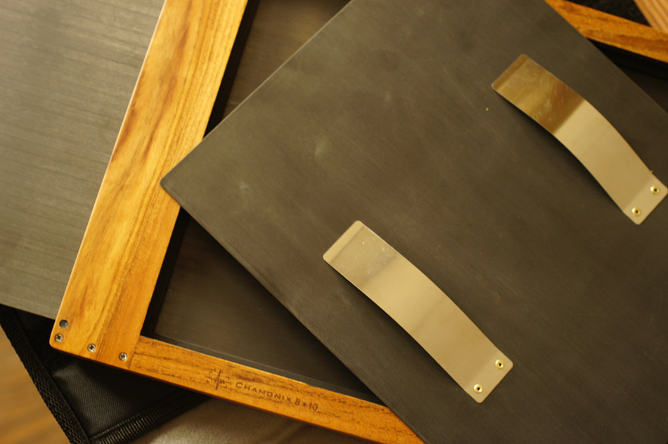 CHAMONIX FH810WP Film Holder 8x10 (Wooden) with Carbon Fibre Dark Slide - Wet Plate-Wet Plate Film Holders-Kudos Cameras