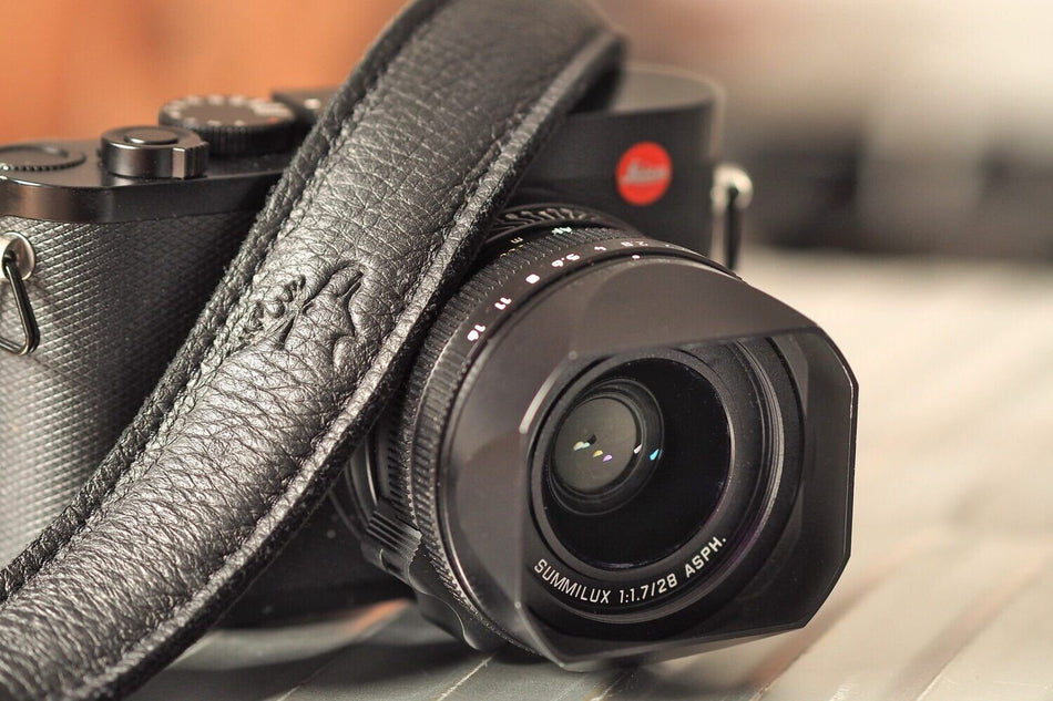 EDDYCAM 33mm Elk Leather Camera Strap - Black