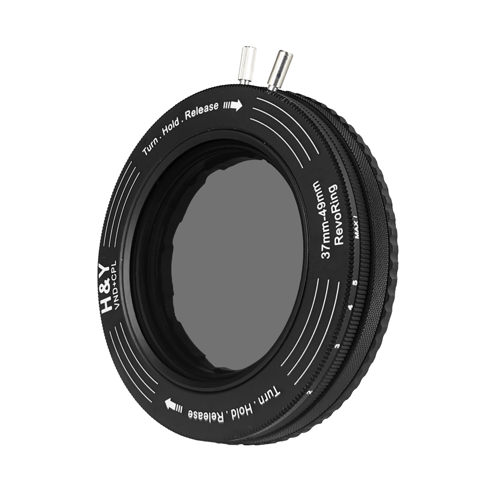 H&Y Filters RevoRing Variable ND3-ND1000 & Circular Polarizer Filter (37-49mm)-Variable Lens Adapter VND+CPL Filter-Kudos Cameras