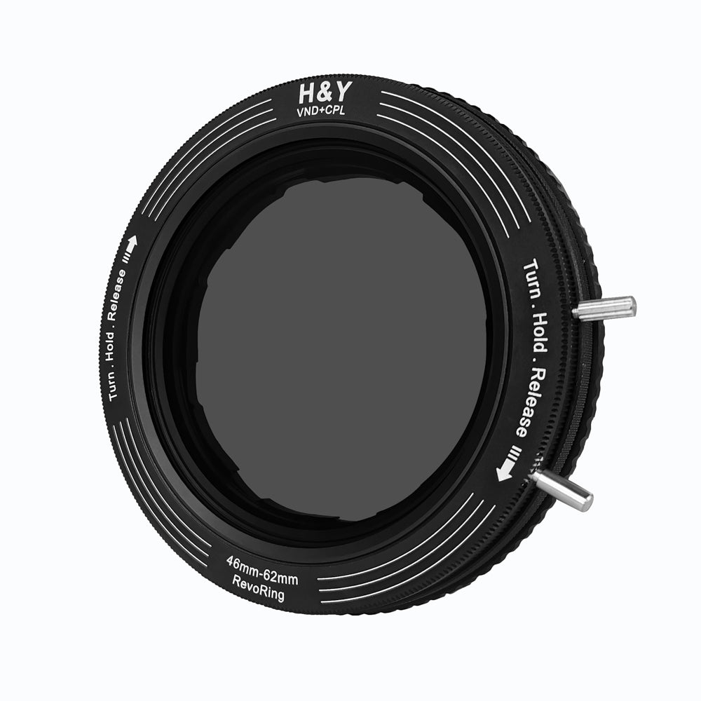 H&Y Filters RevoRing Variable ND3-ND1000 & Circular Polarizer Filter (46-62mm)-Variable Lens Adapter VND+CPL Filter-Kudos Cameras