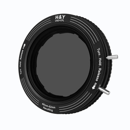 H&Y Filters RevoRing Variable ND3-ND1000 & Circular Polarizer Filter (46-62mm)-Variable Lens Adapter VND+CPL Filter-Kudos Cameras