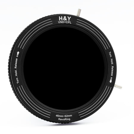 H&Y Filters RevoRing Variable ND3-ND1000 & Circular Polarizer Filter (46-62mm)-Variable Lens Adapter VND+CPL Filter-Kudos Cameras