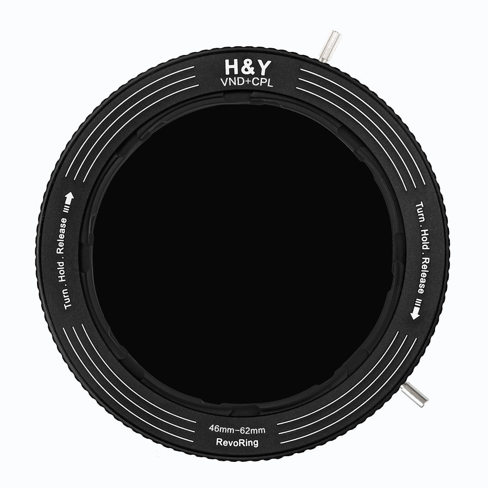 H&Y Filters RevoRing Variable ND3-ND1000 & Circular Polarizer Filter (58-77mm)-Variable Lens Adapter VND+CPL Filter-Kudos Cameras