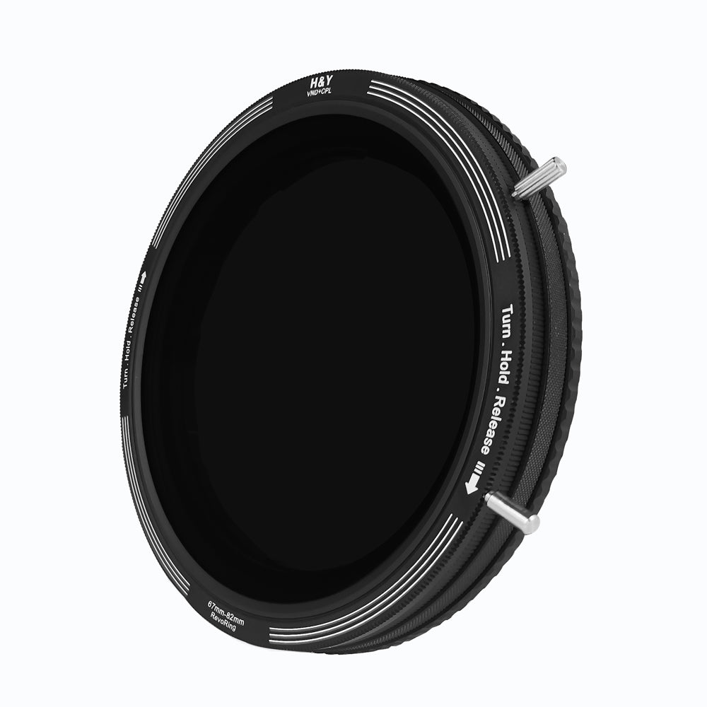 H&Y Filters RevoRing Variable ND3-ND1000 & Circular Polarizer Filter (67-82mm)-Variable Lens Adapter VND+CPL Filter-Kudos Cameras