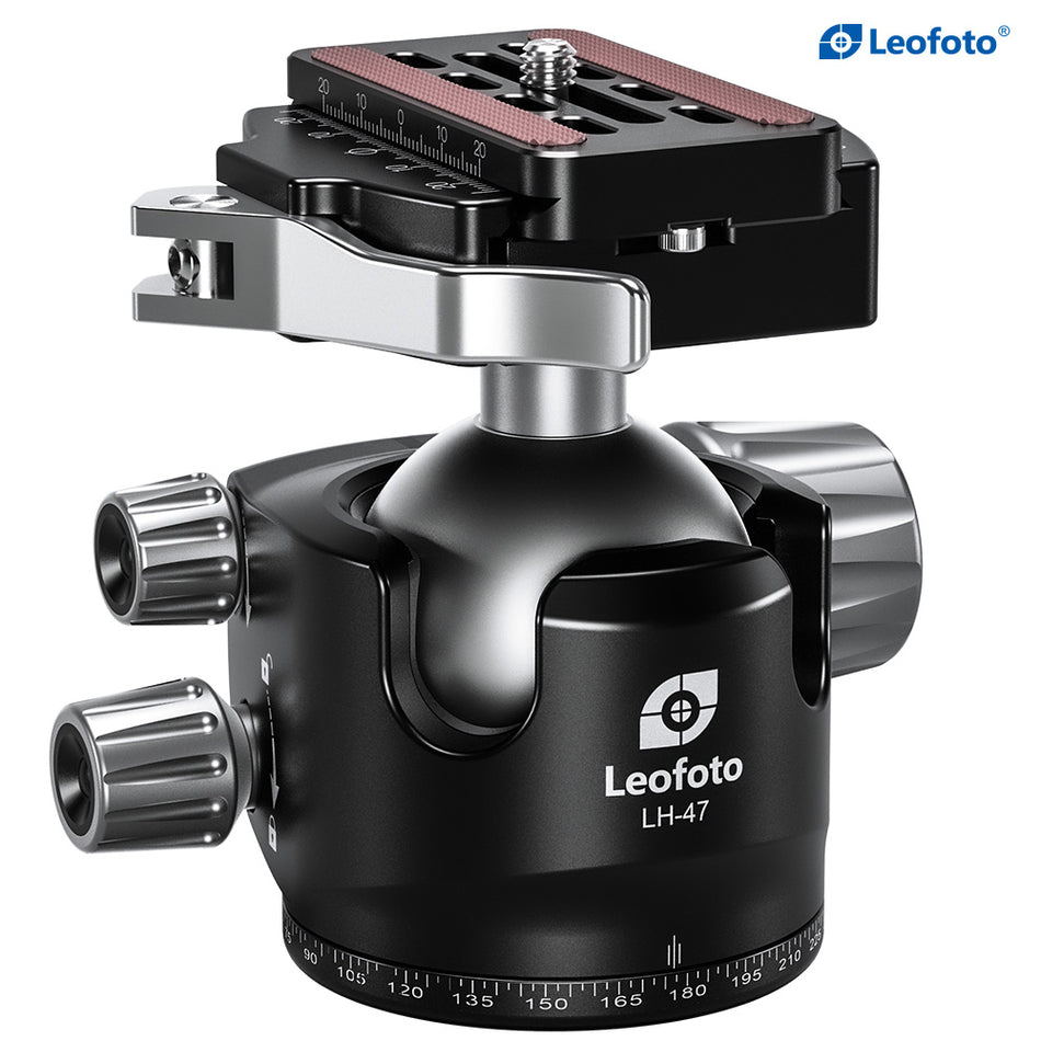 Leofoto LH-47LR Ball Head with LR-60 Quick Release Clamp and QP-70 Plate