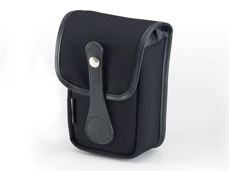 Billingham AVEA 5 End Pocket Pouch - Black Canvas / Black Leather