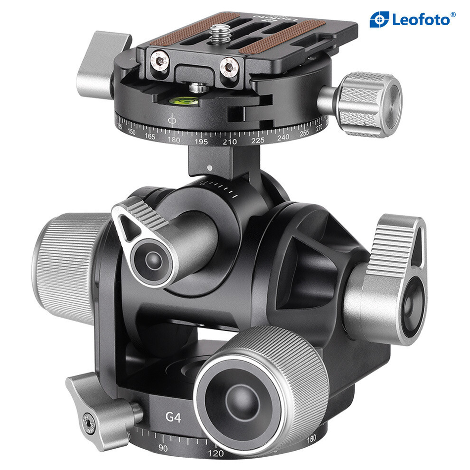 Leofoto G4 60mm 3-Axis Geared Head with NP-60 Plate