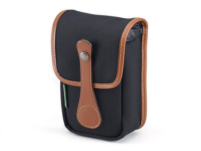 Billingham AVEA 5 End Pocket Pouch - Black Canvas / Tan Leather