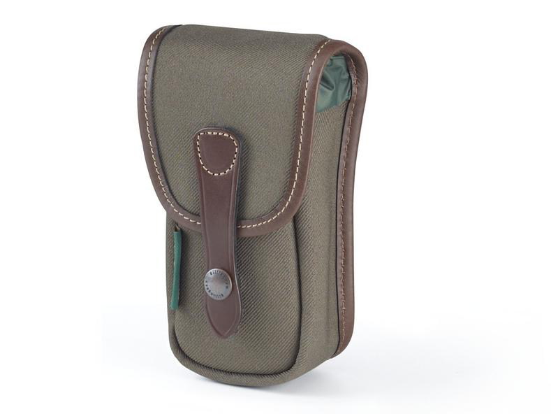 Billingham AVEA 3 End Pocket Pouch - Sage FibreNyte / Chocolate Leather