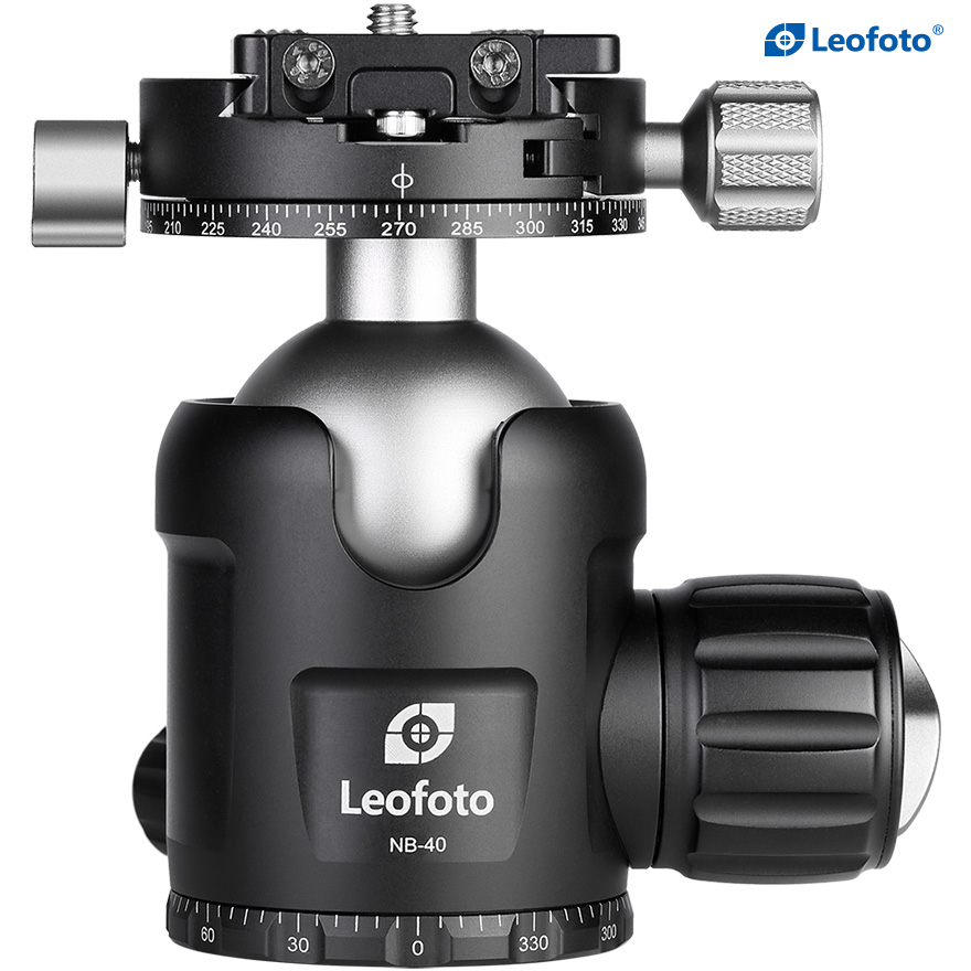 Leofoto NB-40 Pro Ball Head with Panning Clamp and NP-50 Plate