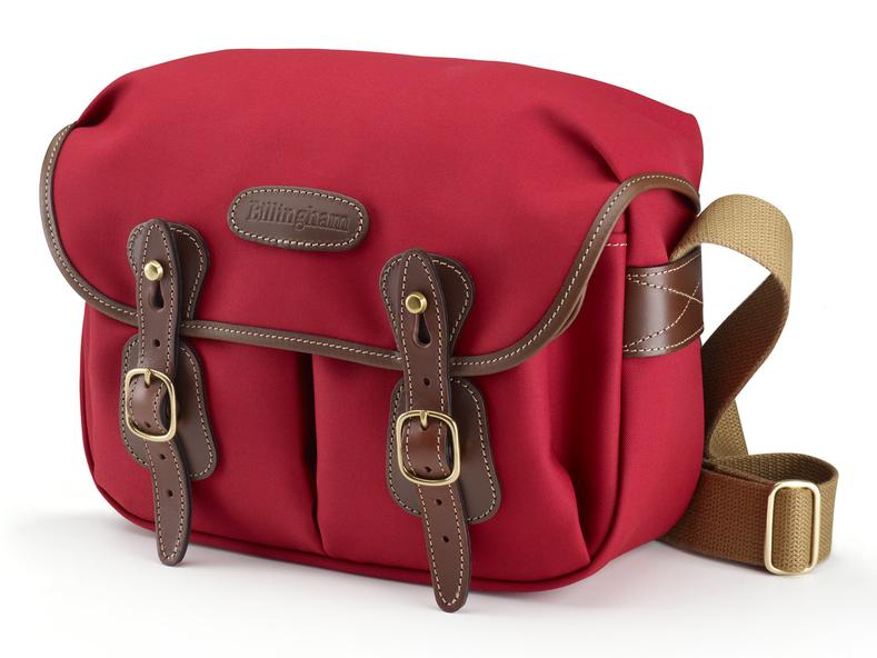 Billingham Hadley Small Camera Bag - Burgundy Canvas / Chocolate Leather